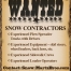 Wanted Snow Contractors Sign