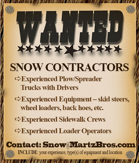 Wanted Snow Contractors Sign